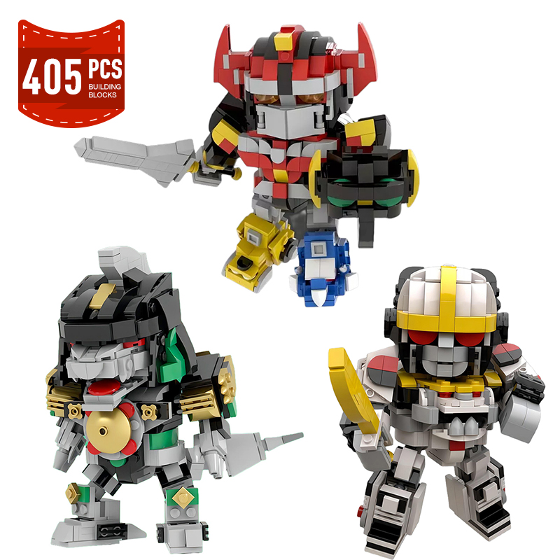 Model Kit Chainsaw Man - MOC Mighty Morphined Power-Rangersed Robot Model