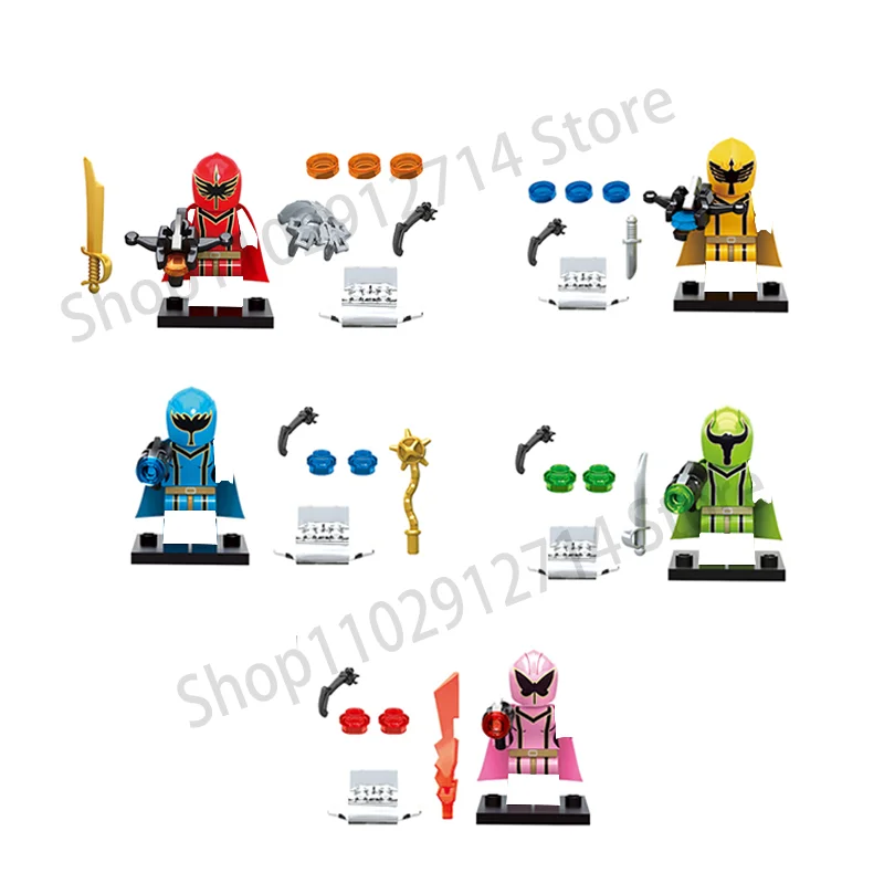 Model Kit Power Rangers - 5Pcs/Set Power Anime Rangers Building Blocks